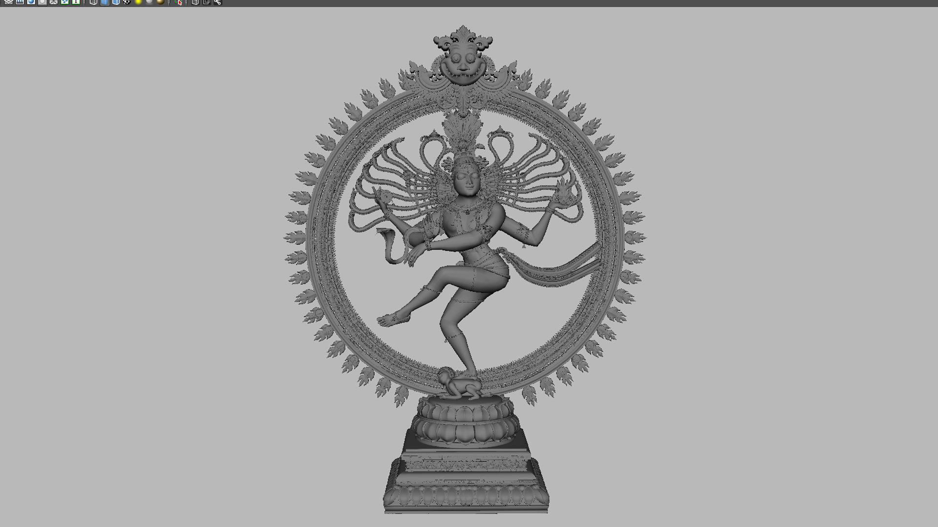 Nataraja statue 3d model 3D model_17