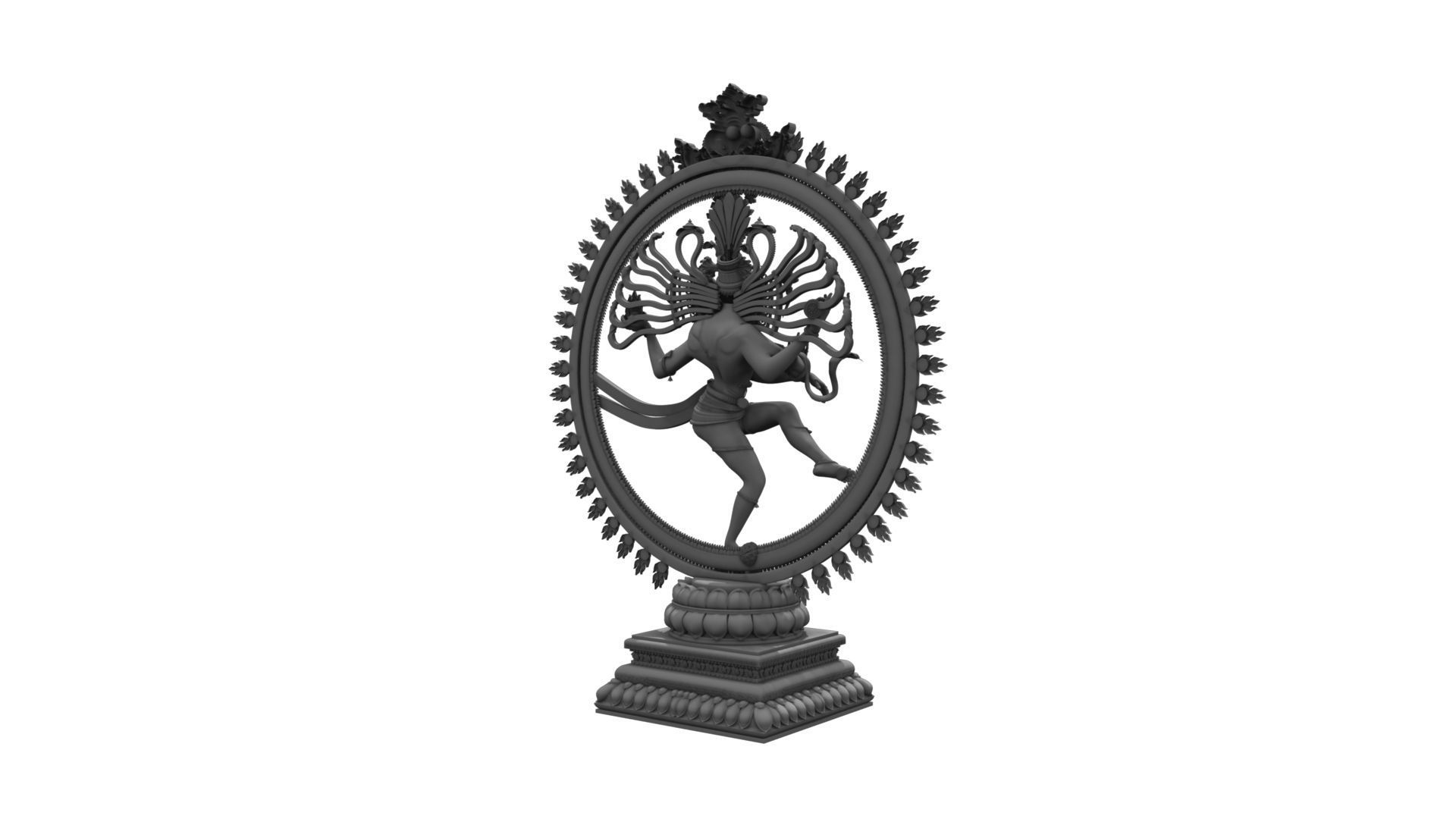 Nataraja statue 3d model 3D model_22