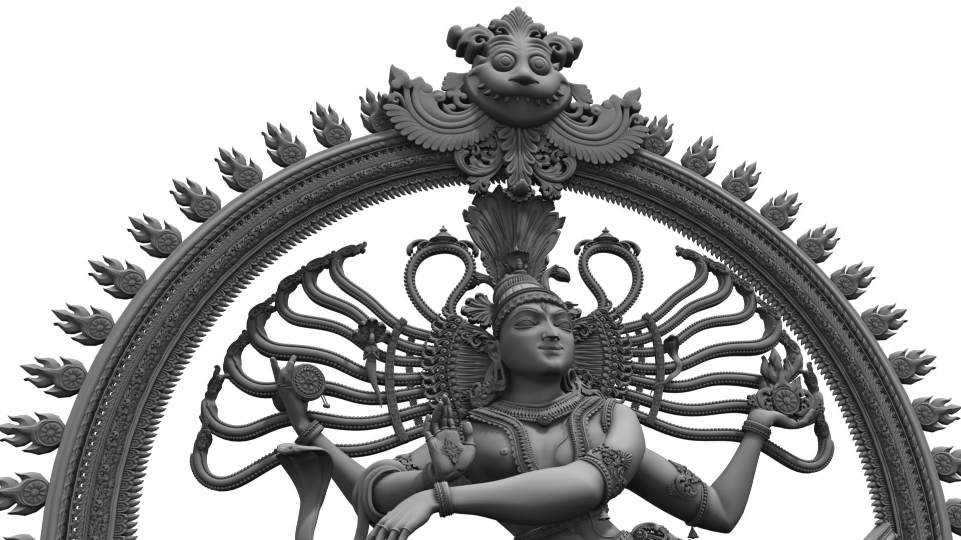 Nataraja statue 3d model 3D model_5