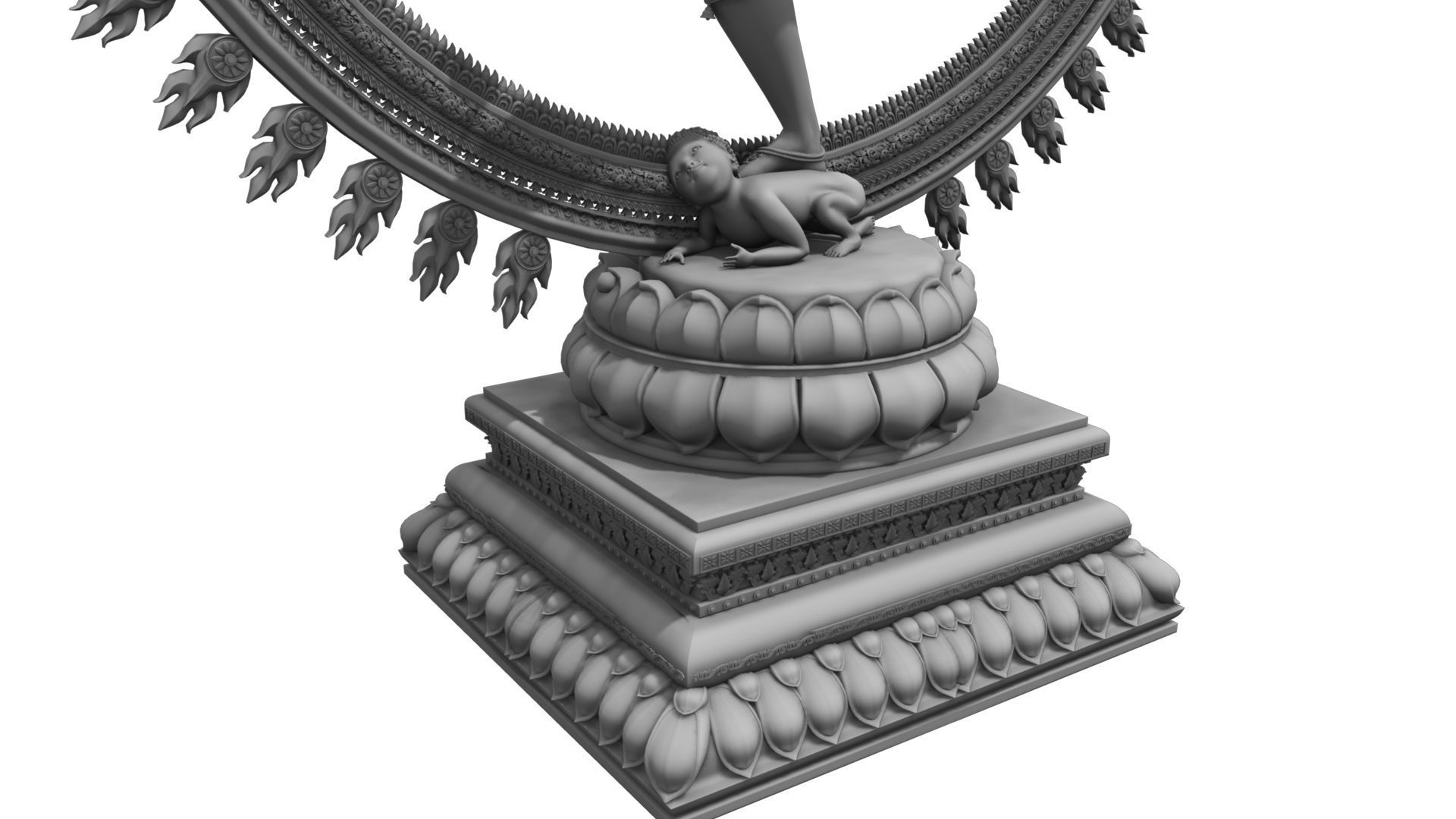 Nataraja statue 3d model 3D model_7