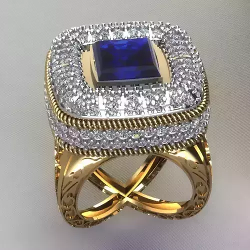 Cocktail rings stylish and luxery 3D print model