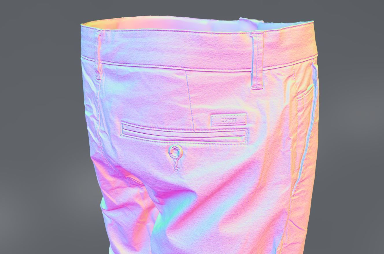 Esprit Chinos Trousers Low-poly 3D model_12