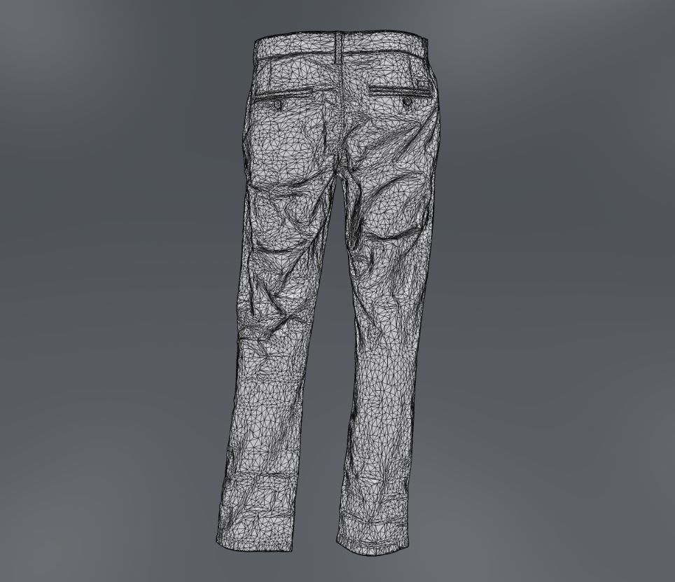 Esprit Chinos Trousers Low-poly 3D model_8