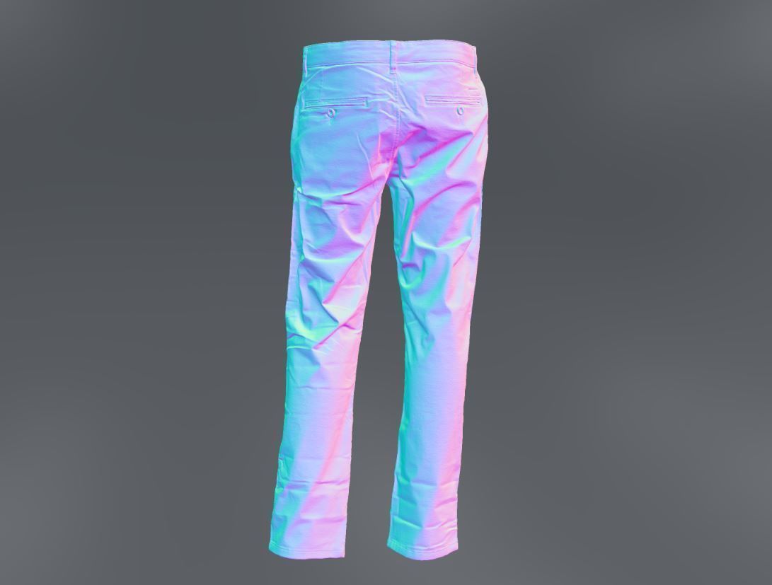 Esprit Chinos Trousers Low-poly 3D model_10