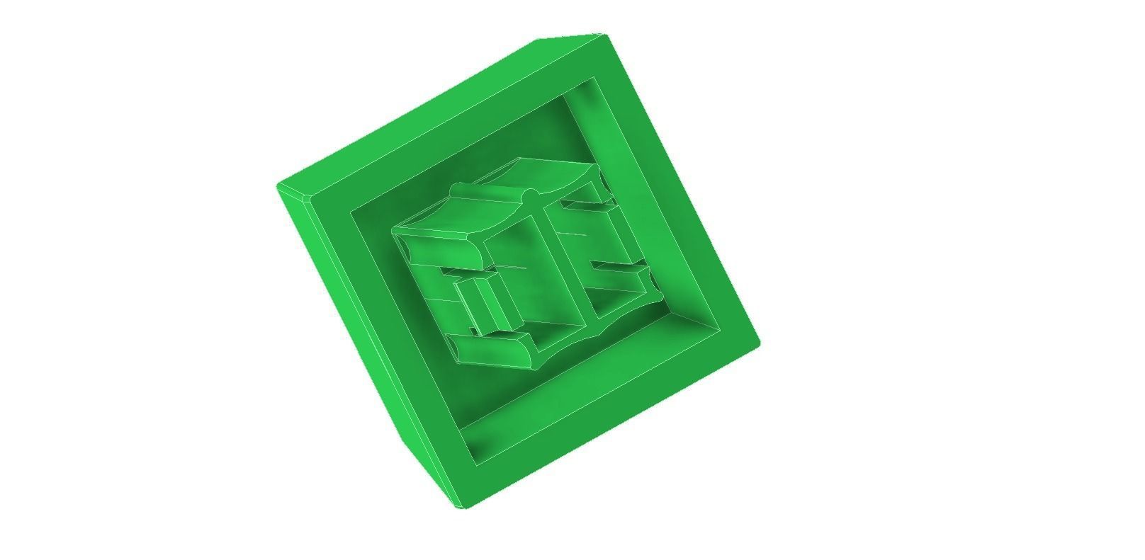 Keycap plastic triangle 3D print model_2