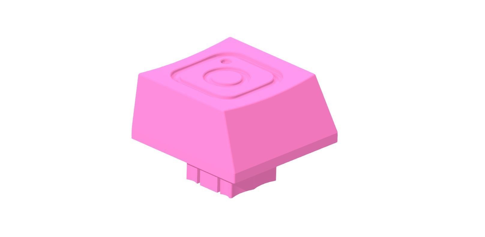 Keycap plastic triangle 3D print model_5