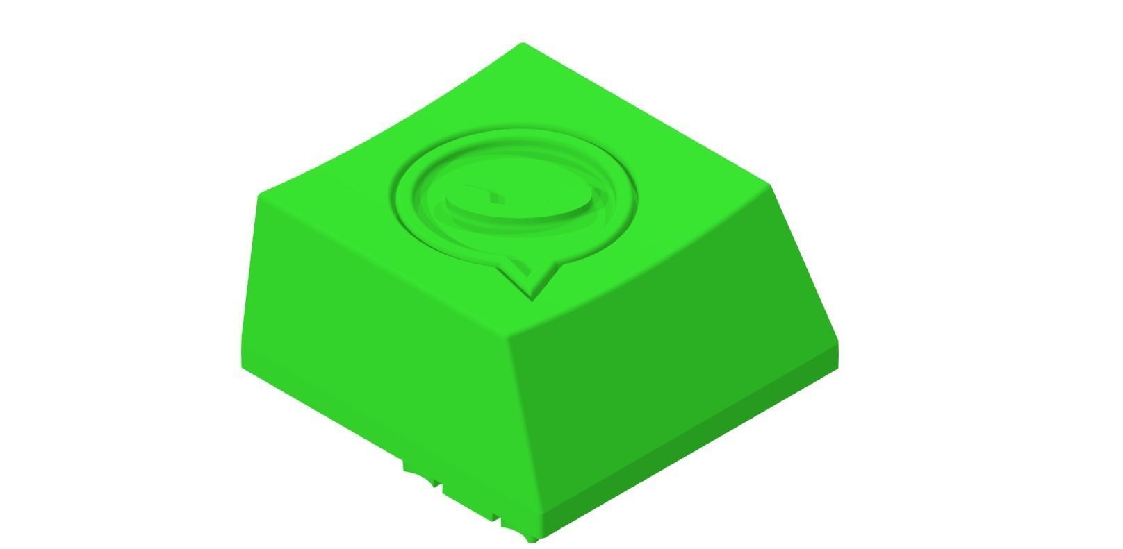 Keycap plastic triangle 3D print model_10