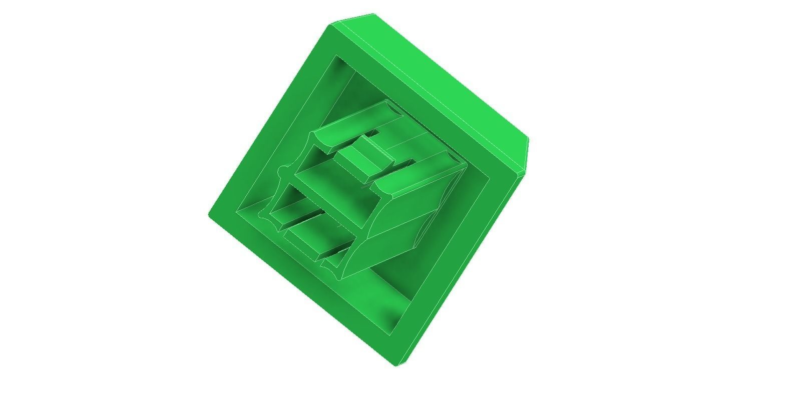Keycap plastic triangle 3D print model_1