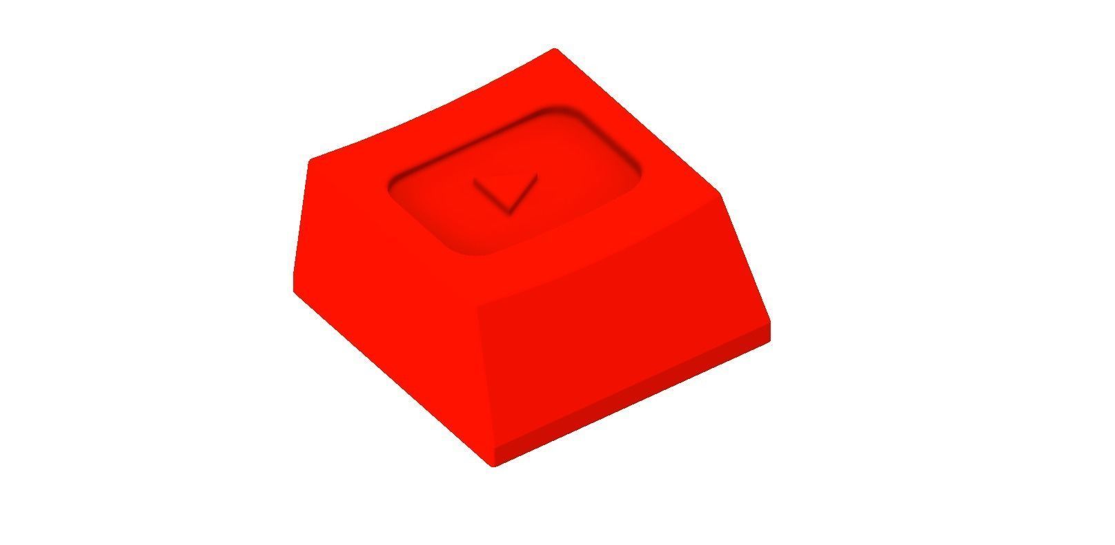 Keycap plastic triangle 3D print model_3