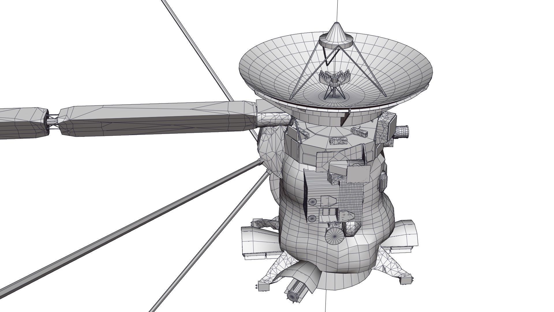 Cassini Huygens Low-poly 3D model_15