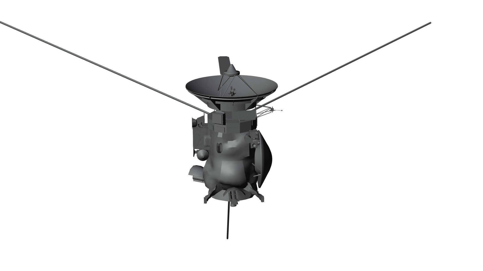 Cassini Huygens Low-poly 3D model_17