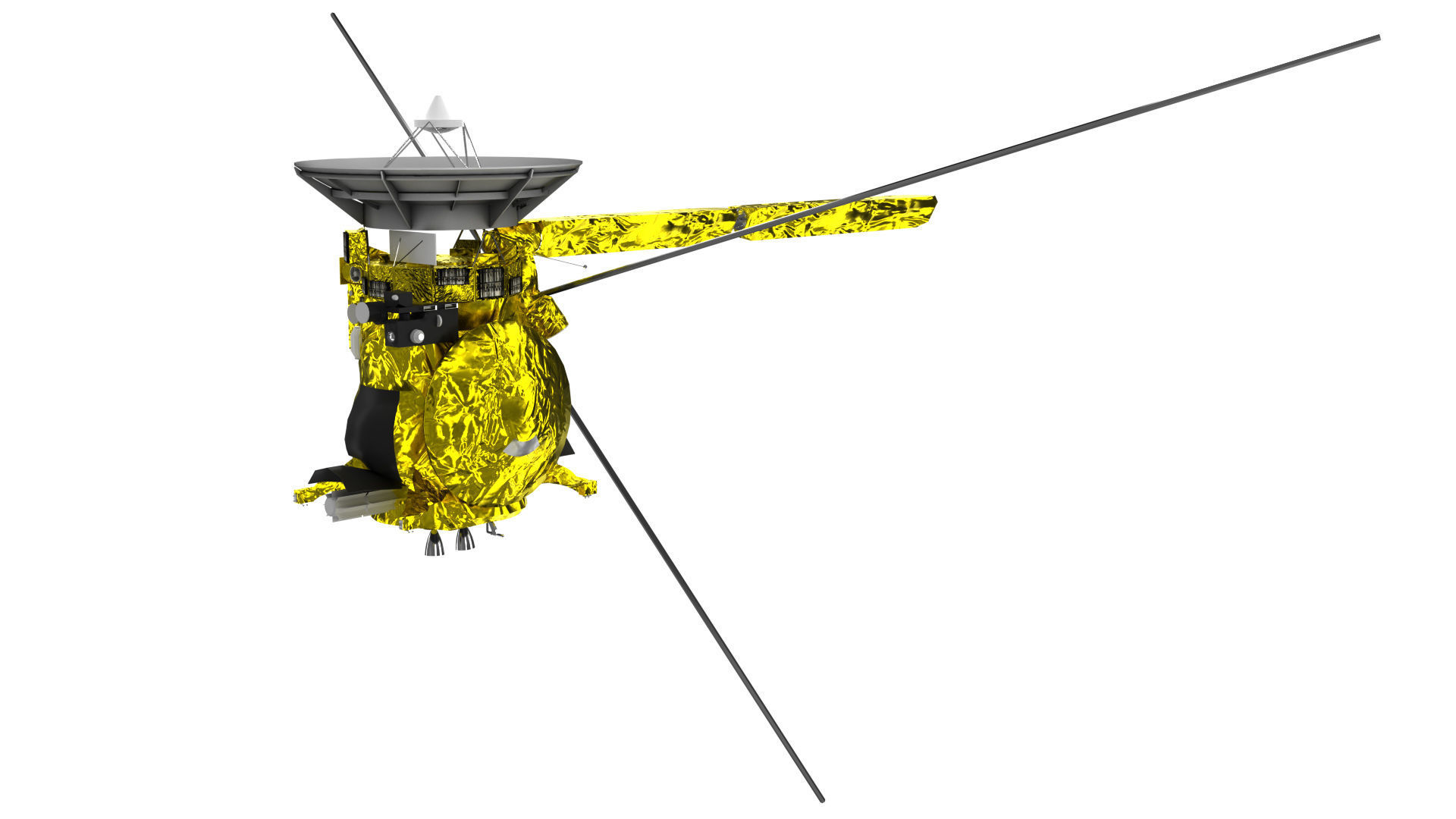 Cassini Huygens Low-poly 3D model_6