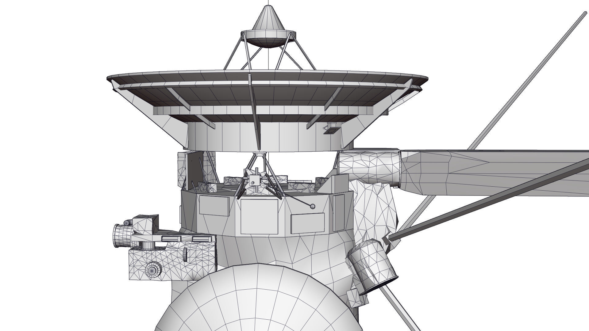 Cassini Huygens Low-poly 3D model_13