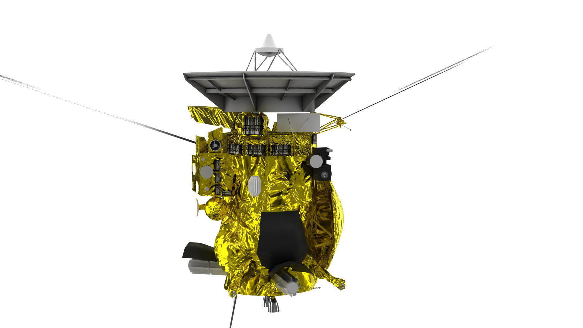 Cassini Huygens Low-poly 3D model_5