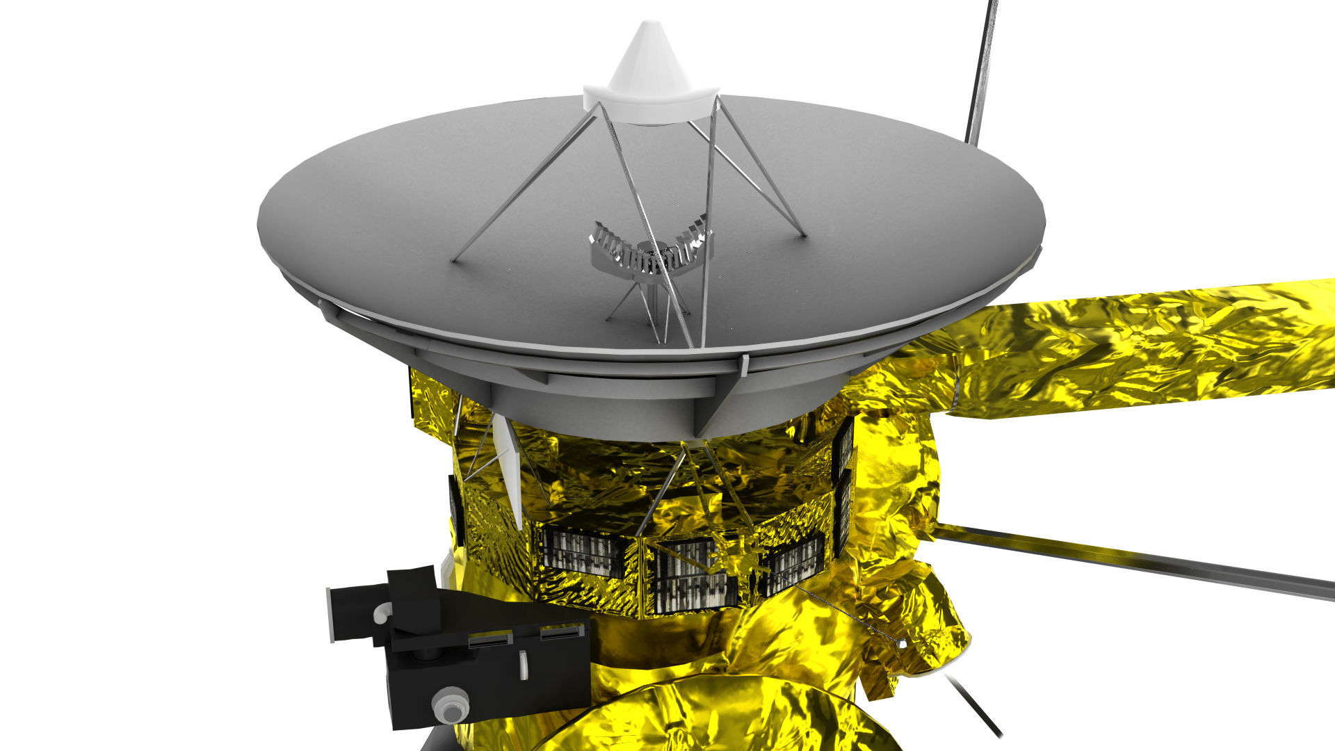 Cassini Huygens Low-poly 3D model_4