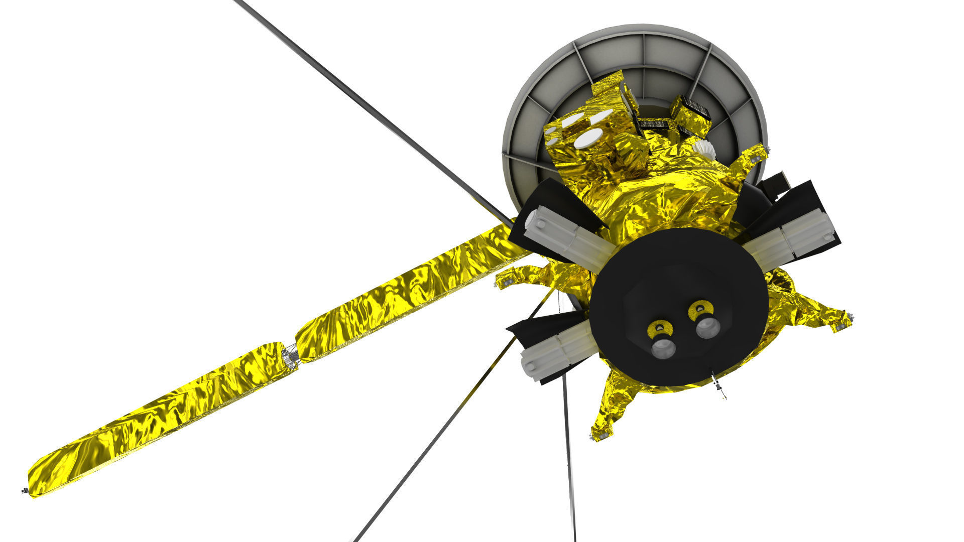 Cassini Huygens Low-poly 3D model_3