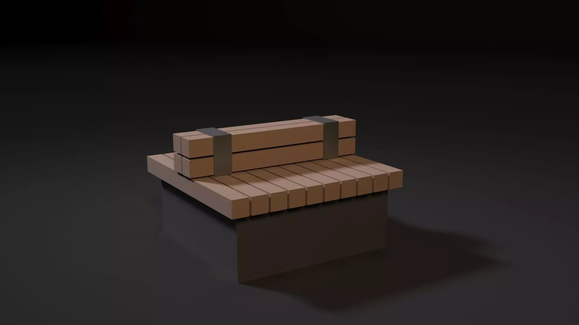 Bench from a bar 3D model