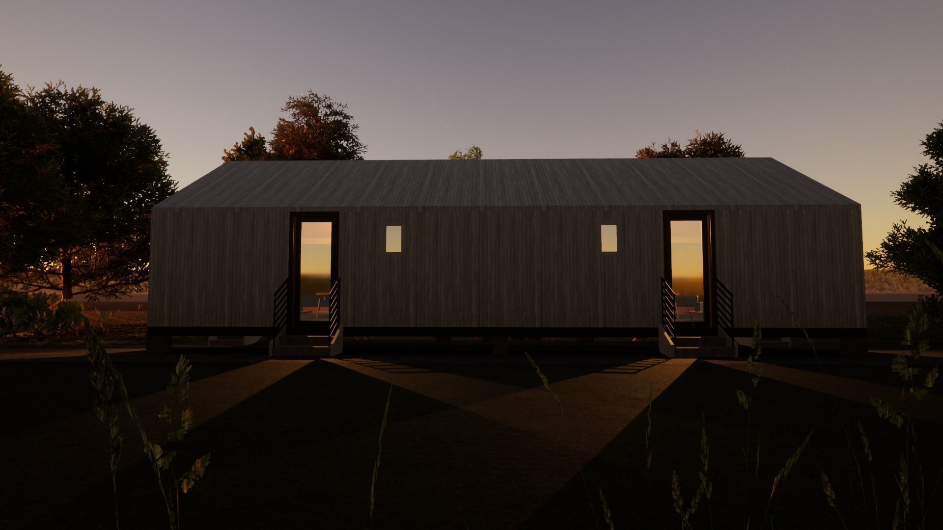 Revit Modern country house 1 3D model_9