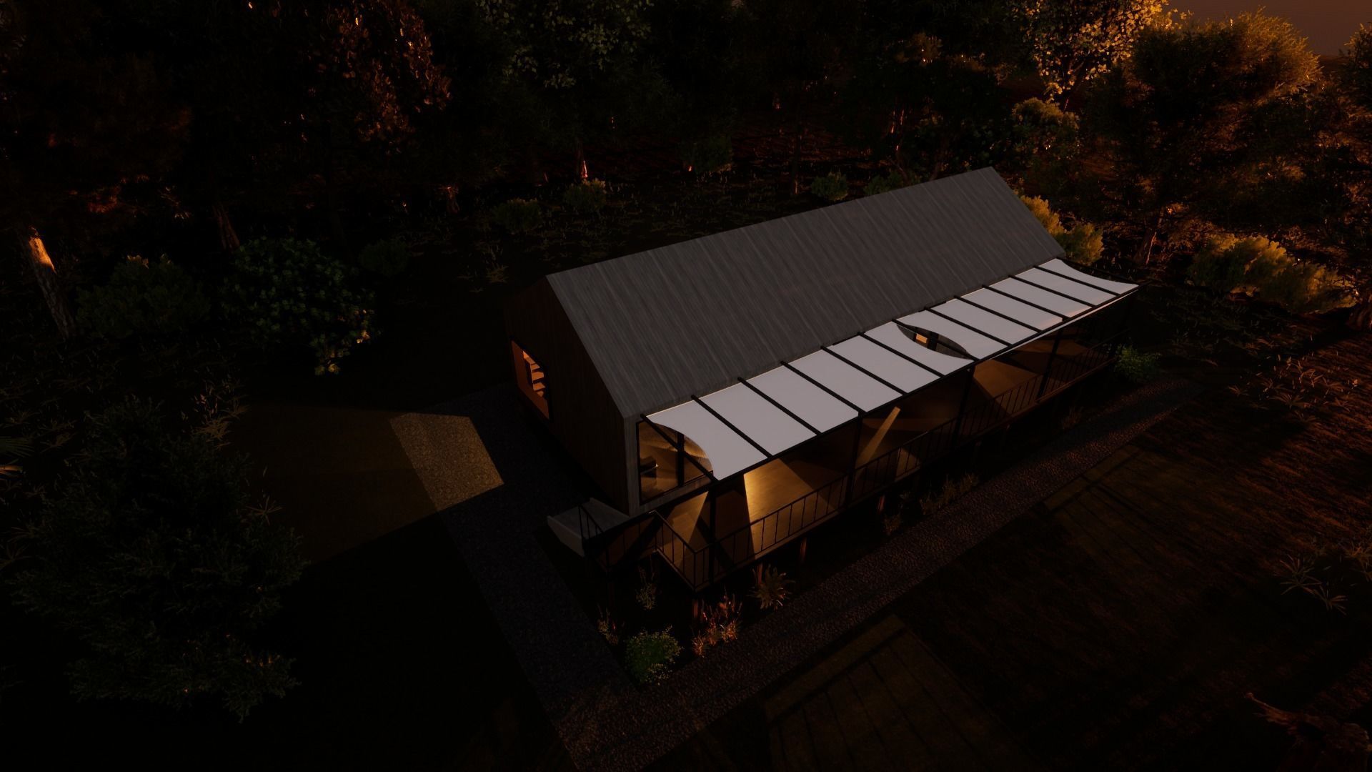 Revit Modern country house 1 3D model_13