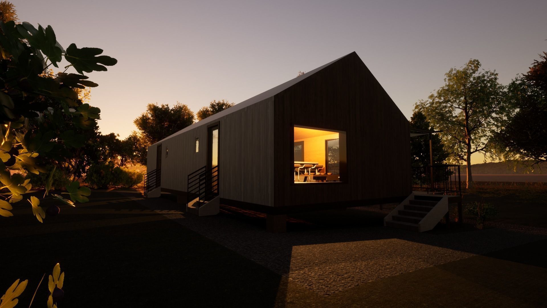 Revit Modern country house 1 3D model_11