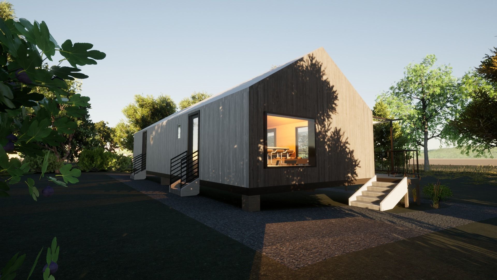 Revit Modern country house 1 3D model_12