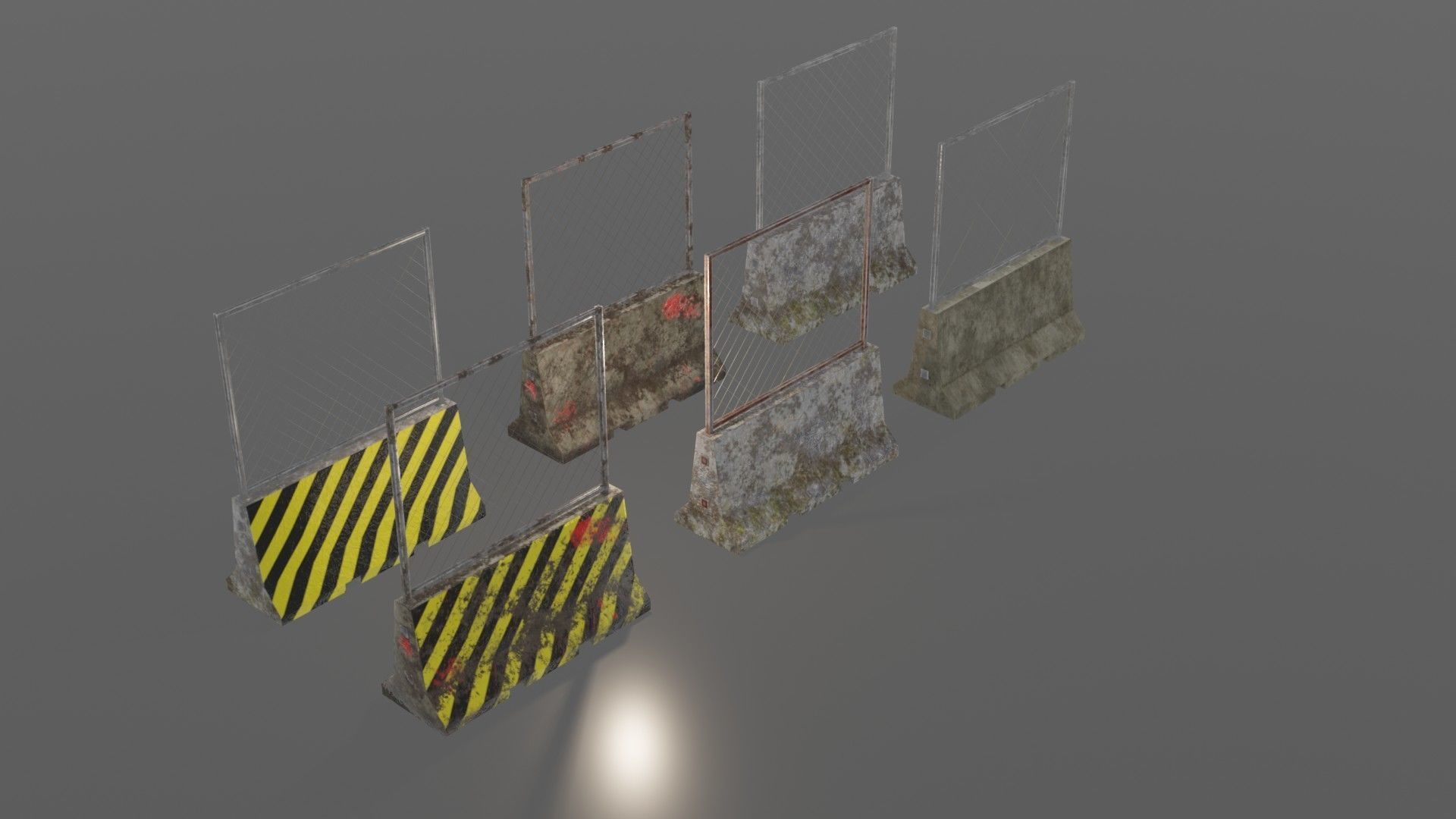 Concrete barriers 3D Model Collection_18