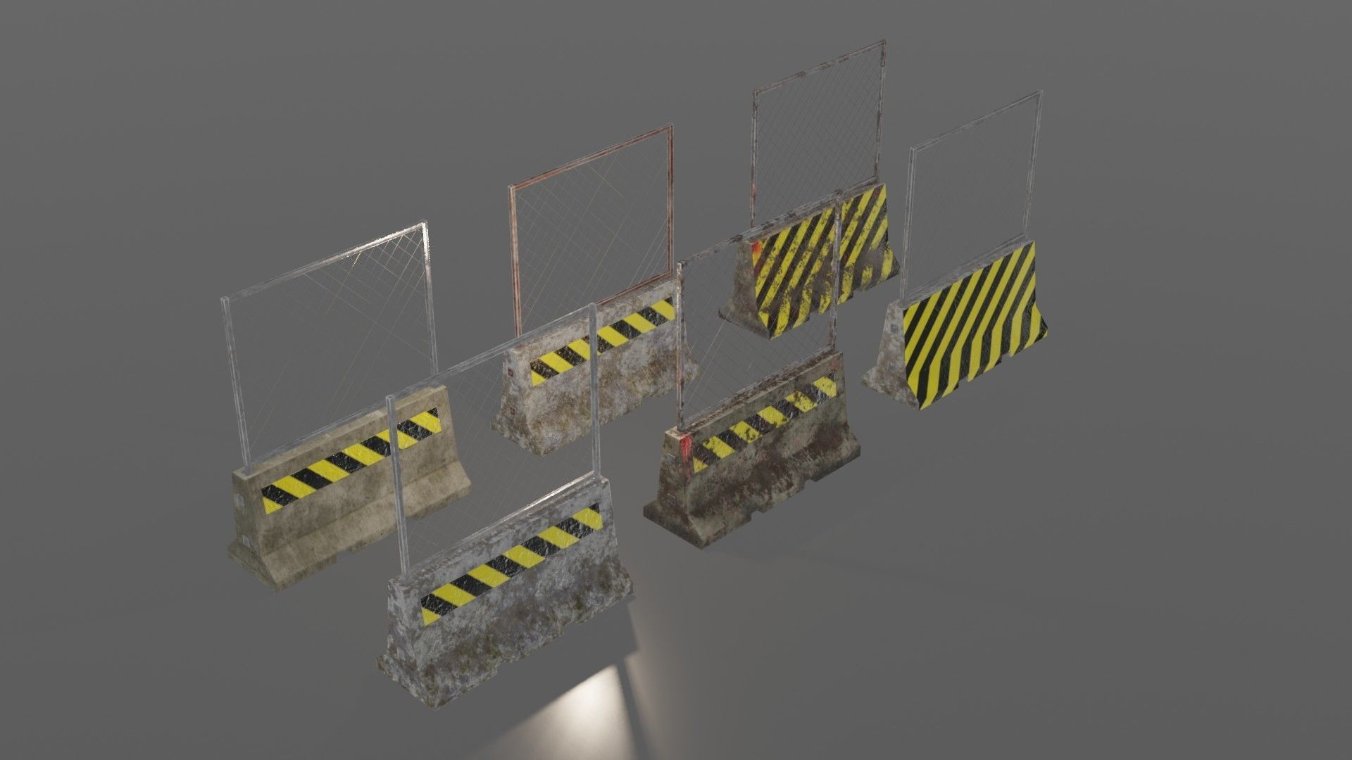 Concrete barriers 3D Model Collection_20