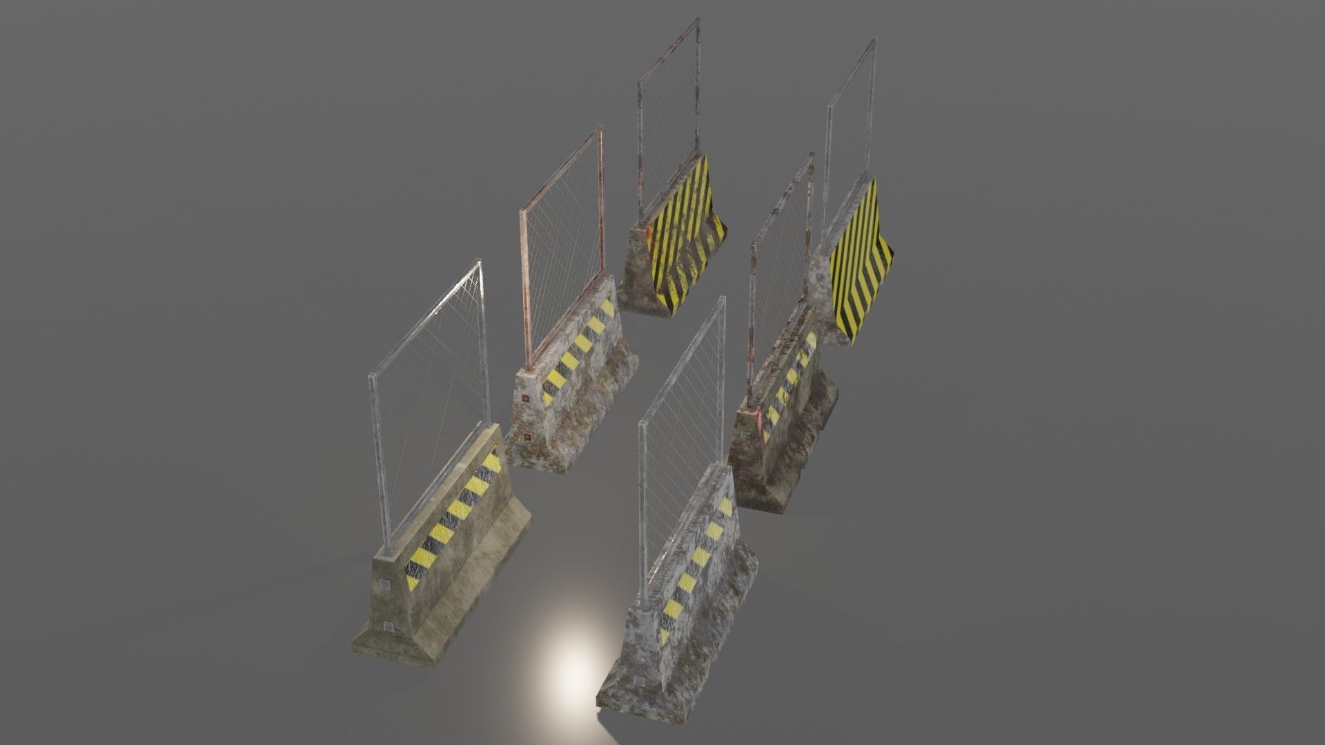 Concrete barriers 3D Model Collection_8
