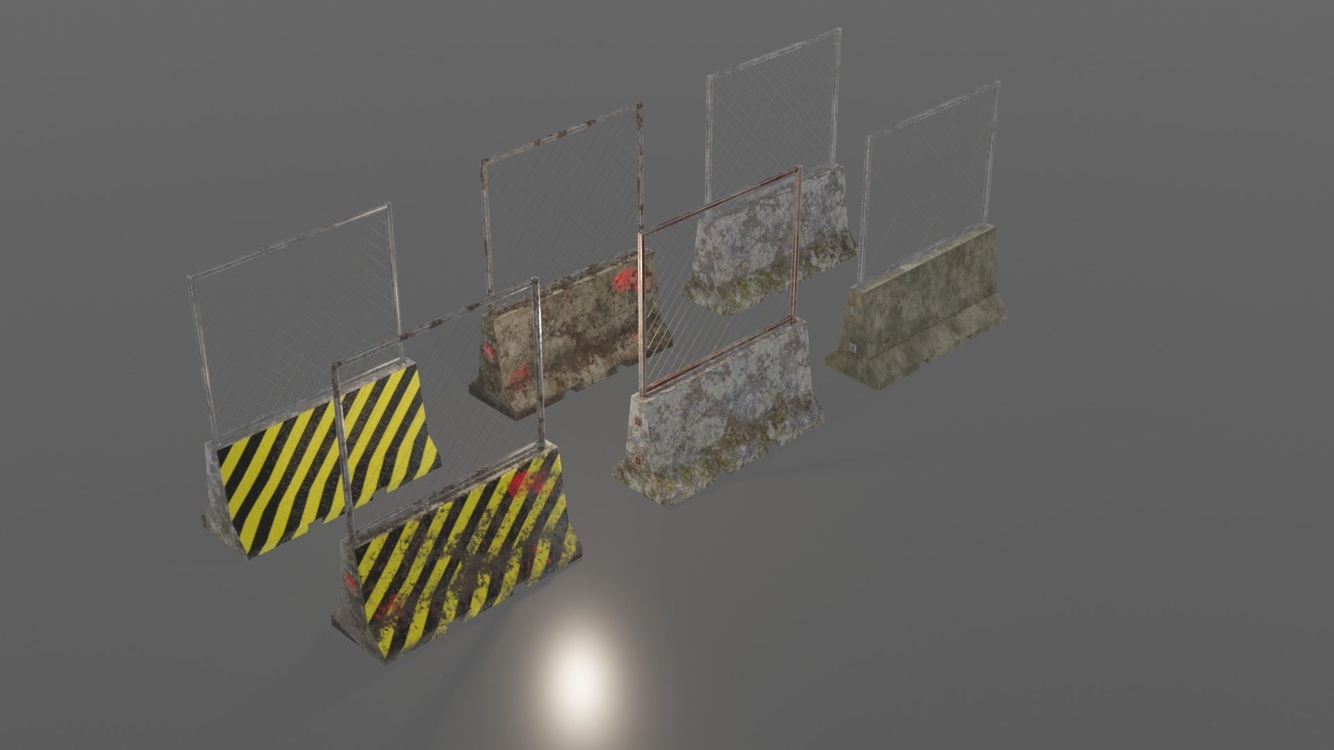 Concrete barriers 3D Model Collection_14