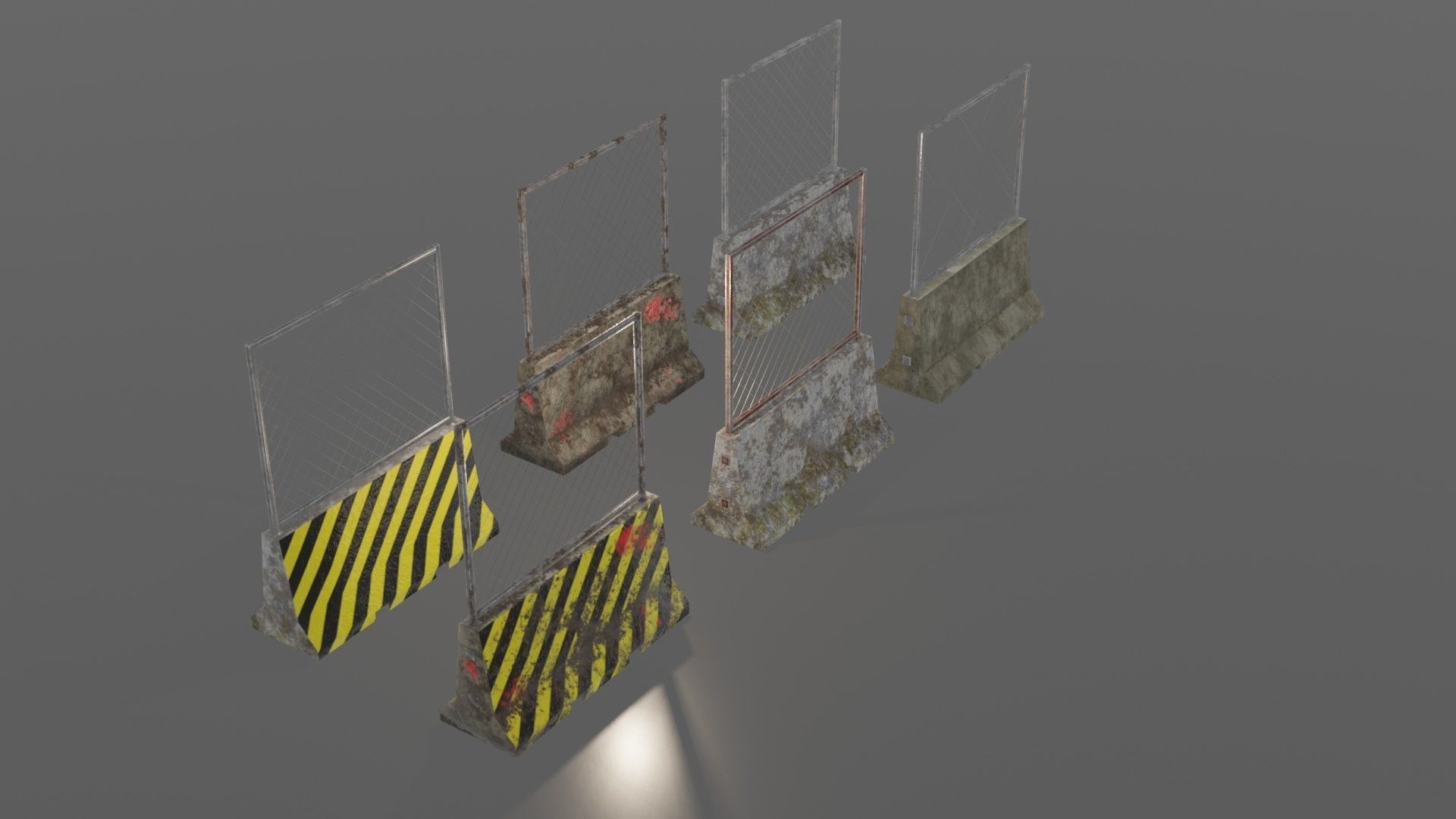 Concrete barriers 3D Model Collection_10