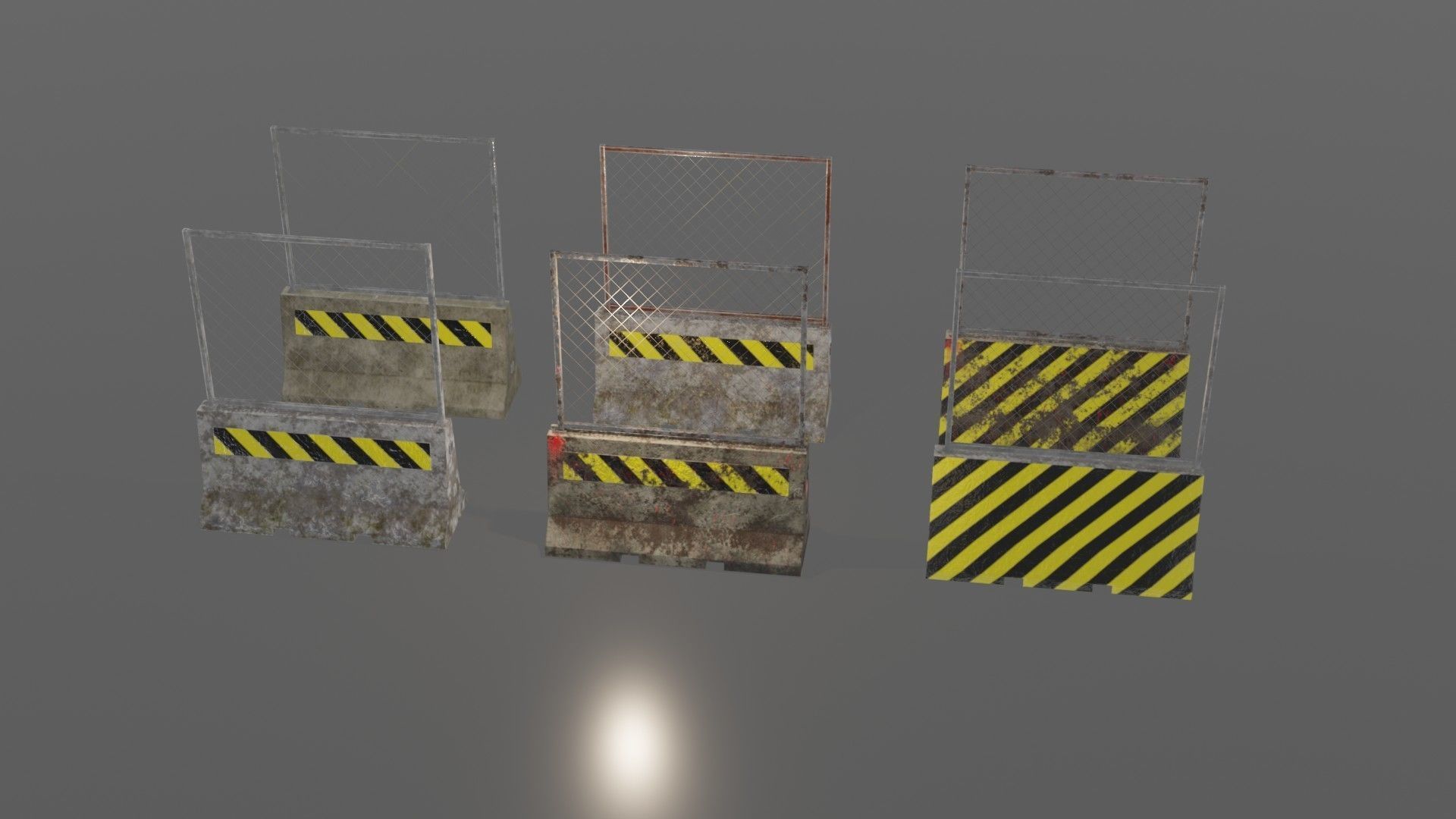 Concrete barriers 3D Model Collection_12