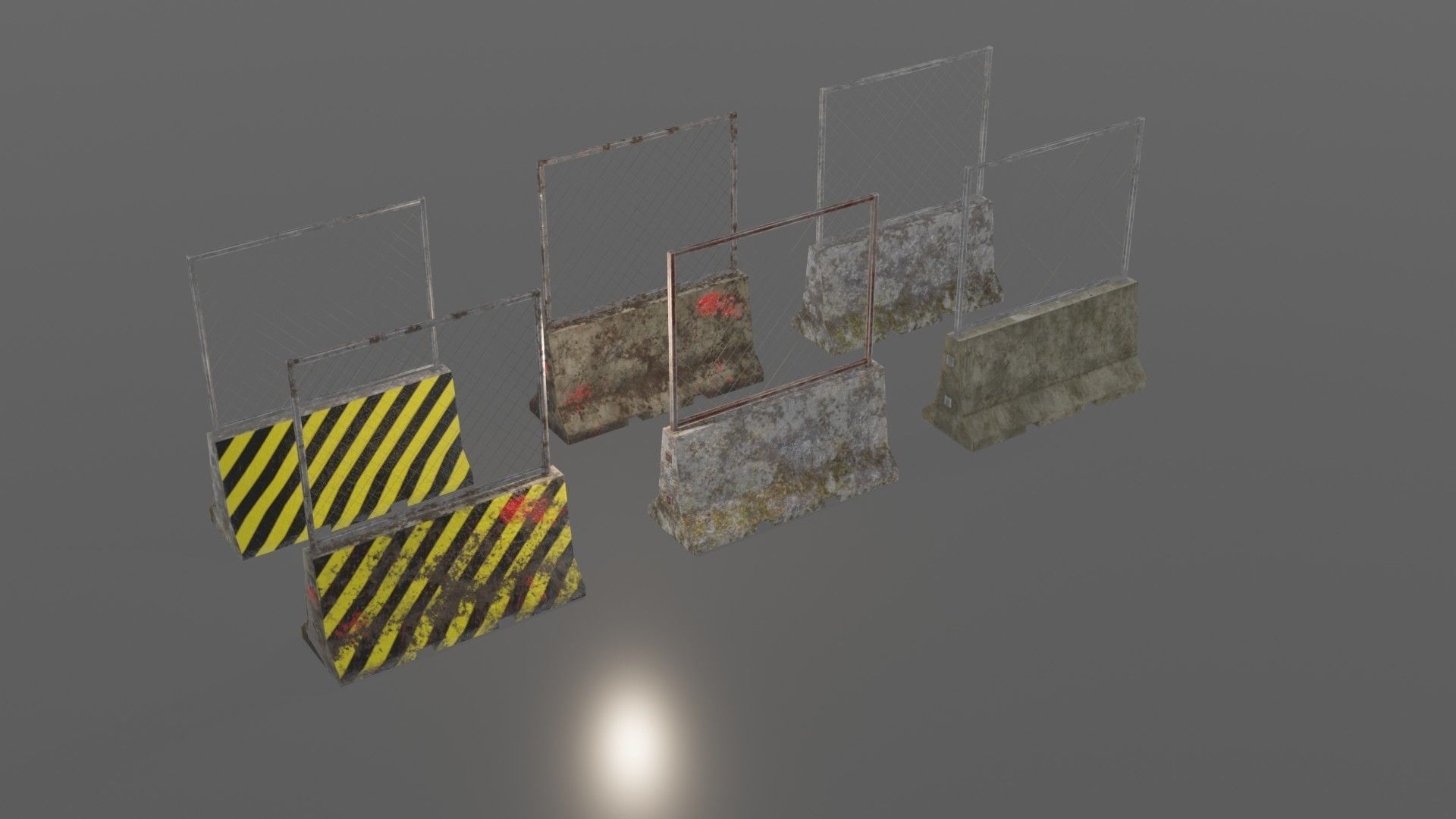 Concrete barriers 3D Model Collection_19