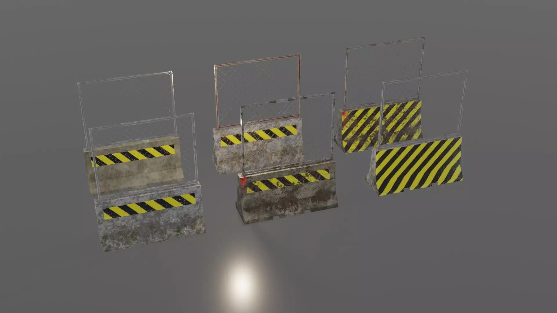 Concrete barriers 3D Model Collection_0