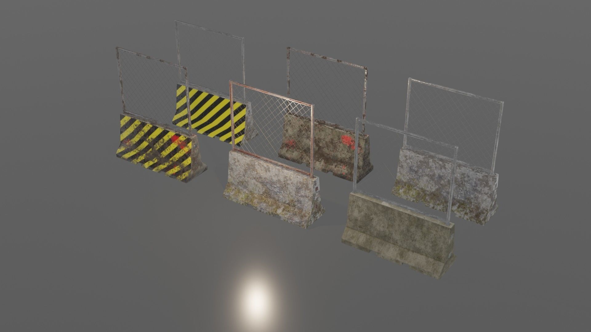 Concrete barriers 3D Model Collection_25