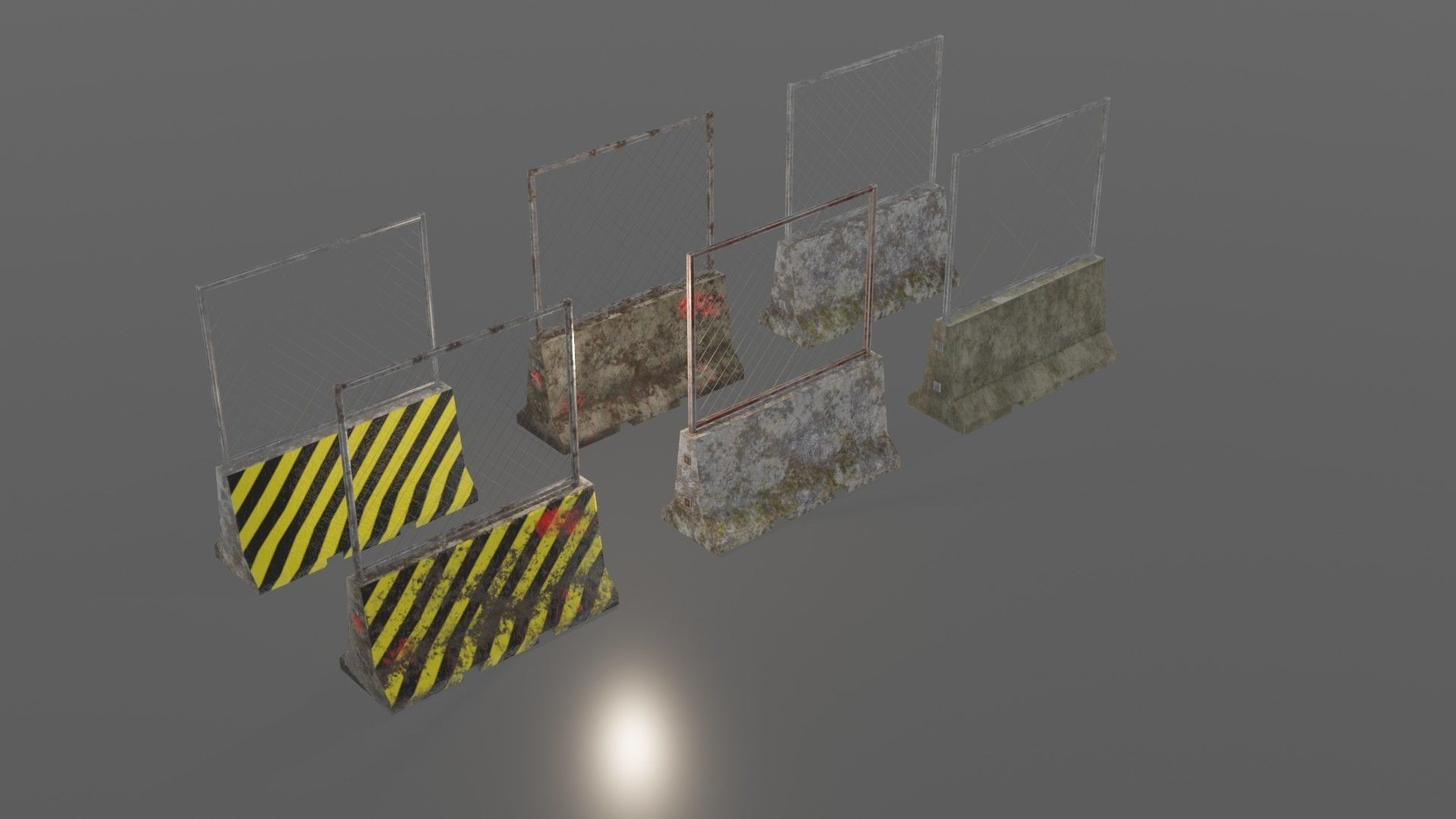 Concrete barriers 3D Model Collection_23