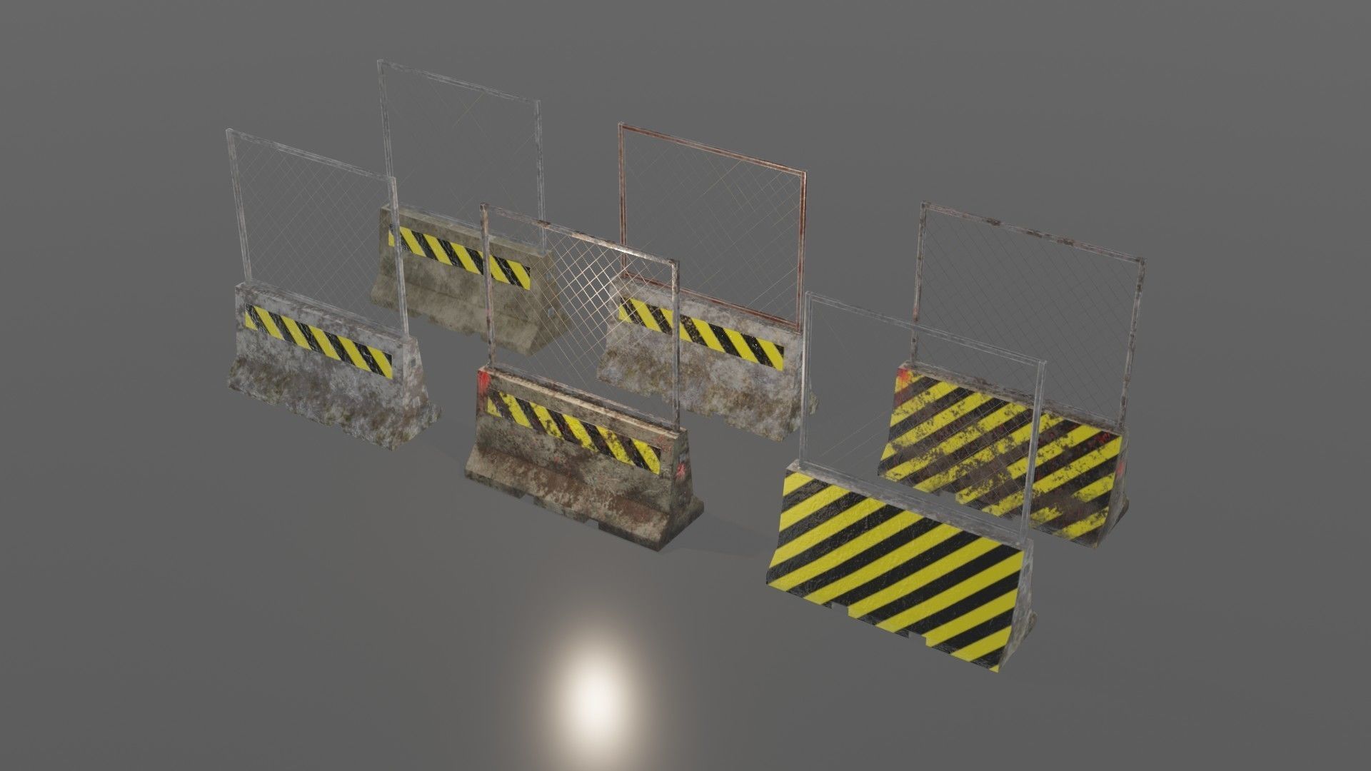 Concrete barriers 3D Model Collection_22