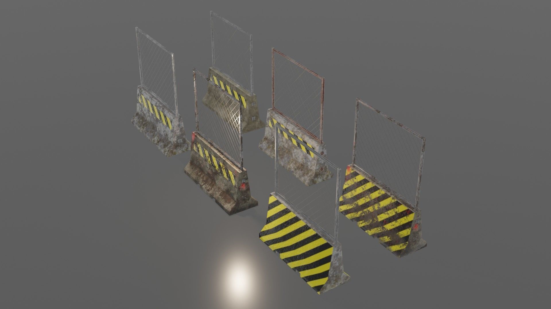 Concrete barriers 3D Model Collection_16