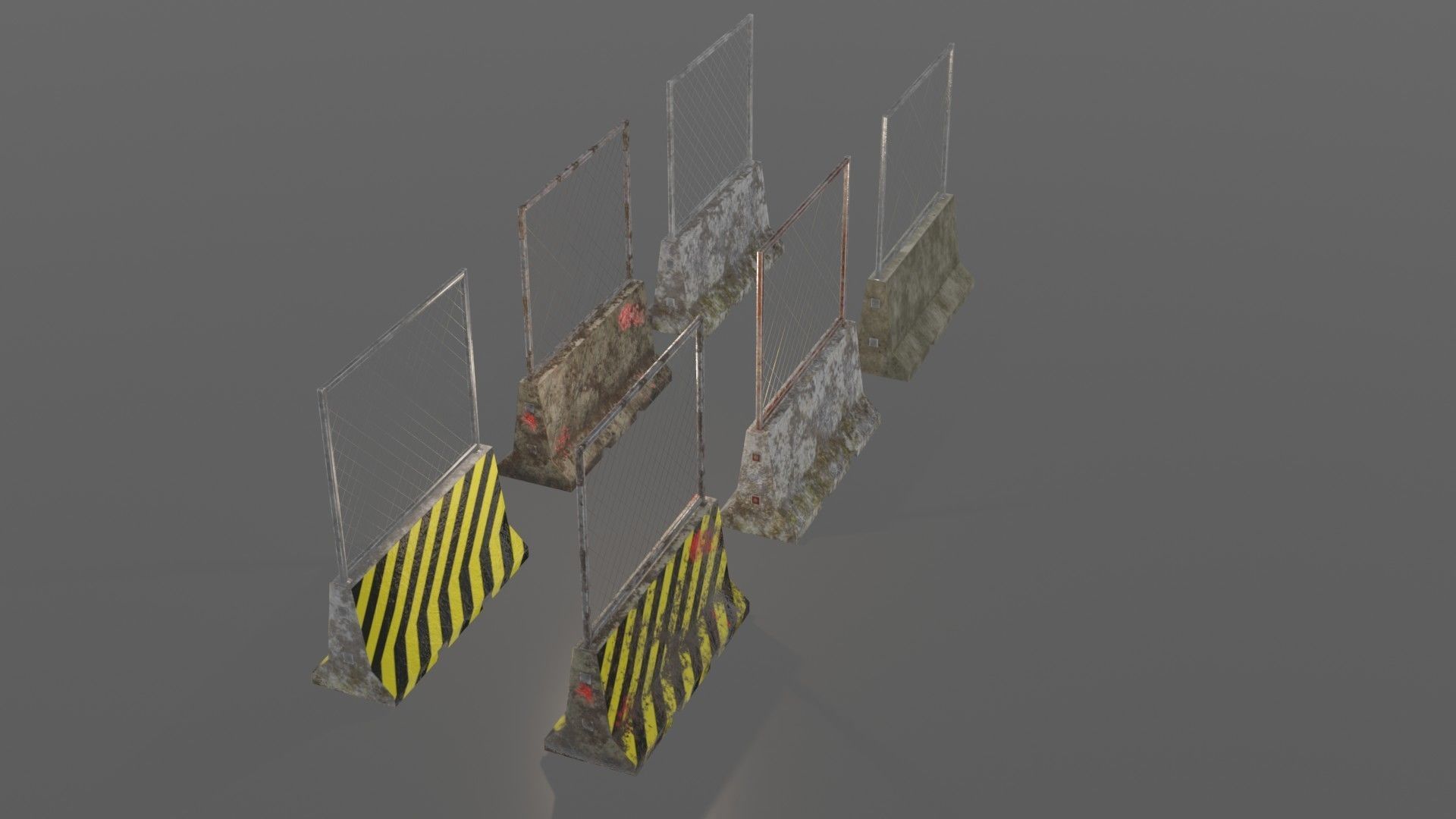 Concrete barriers 3D Model Collection_13