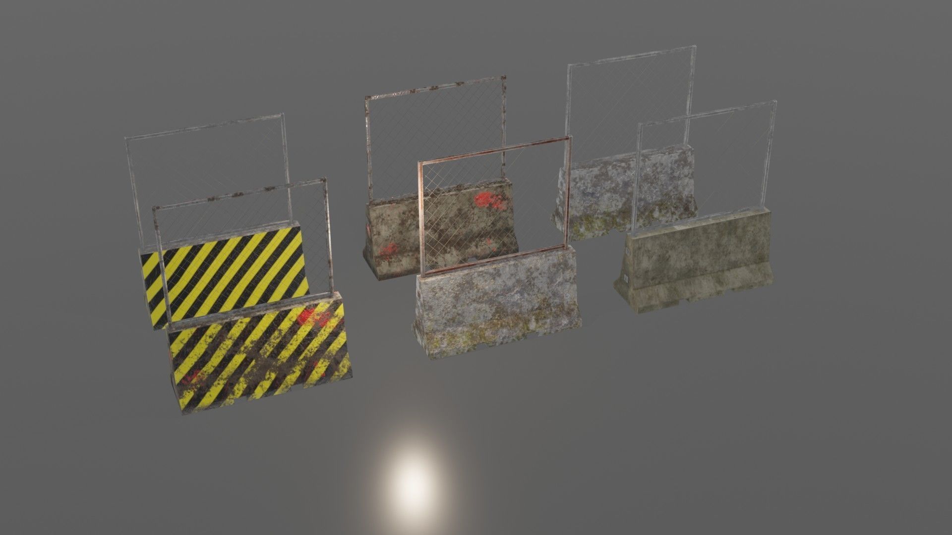 Concrete barriers 3D Model Collection_11