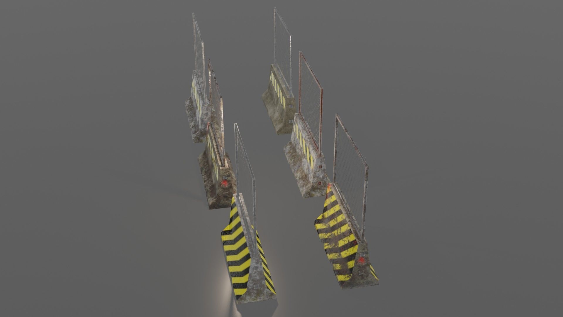 Concrete barriers 3D Model Collection_9