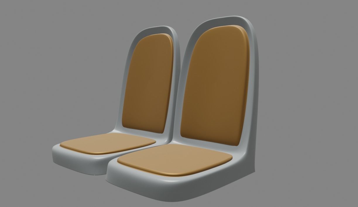 City Bus Seat 3D print model_1