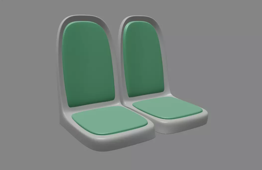 City Bus Seat 3D print model_0