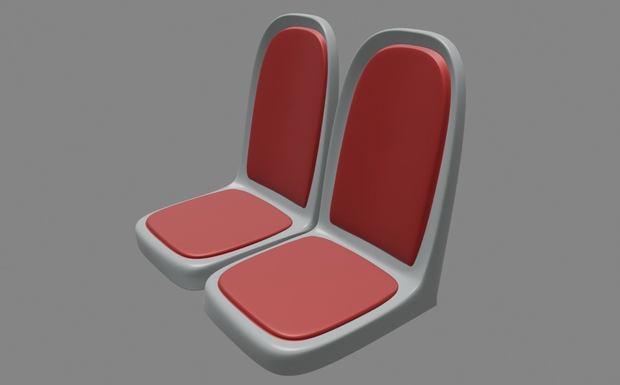 City Bus Seat 3D print model_3