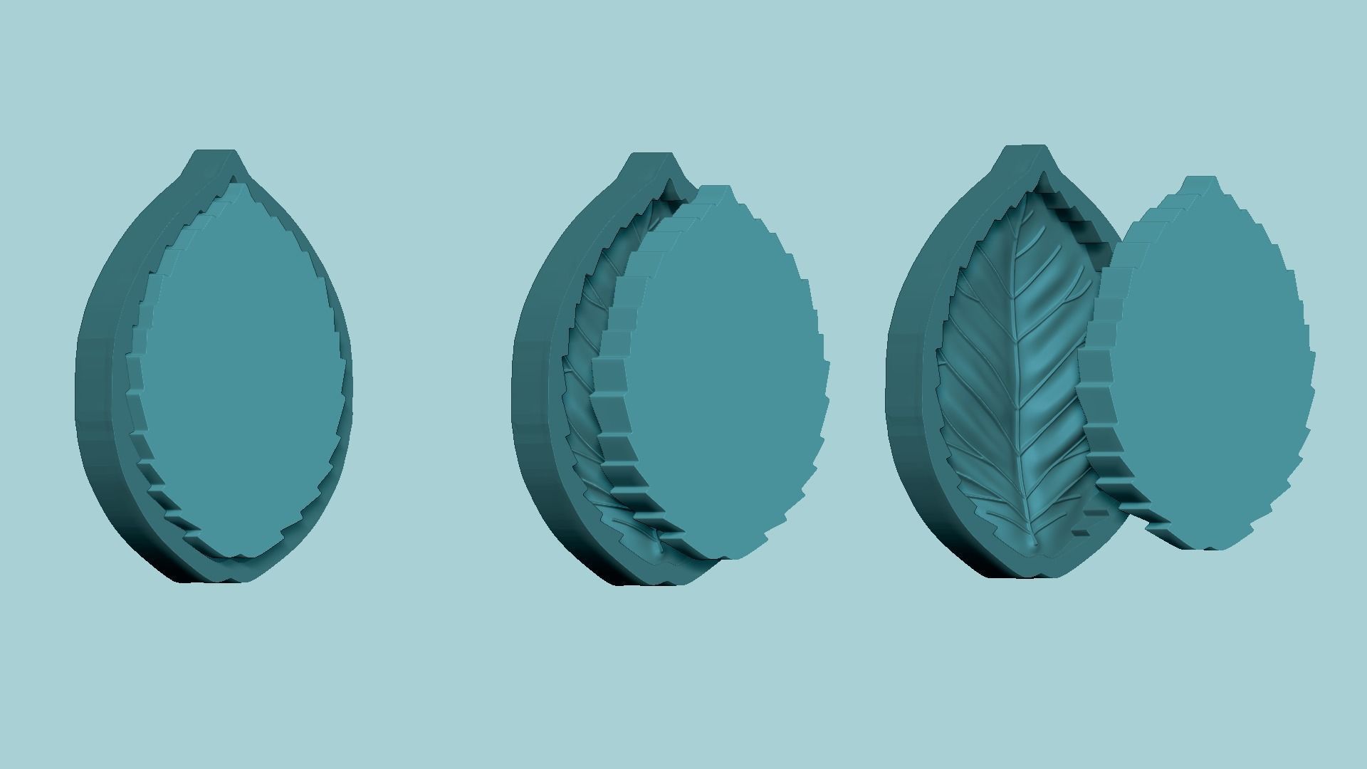 Rose Leaf - Arrangement - Molding - EVA Foam Craft 3D print model_7