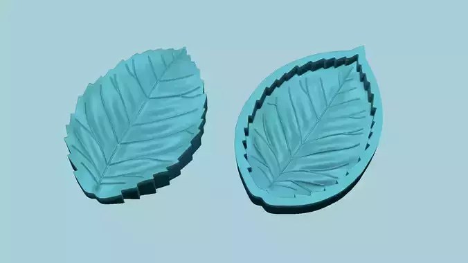 Rose Leaf - Arrangement - Molding - EVA Foam Craft 3D print model