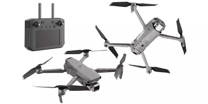 Quadcopter DJI Mavic 2 BLENDER 3D Model Cycles 3D model