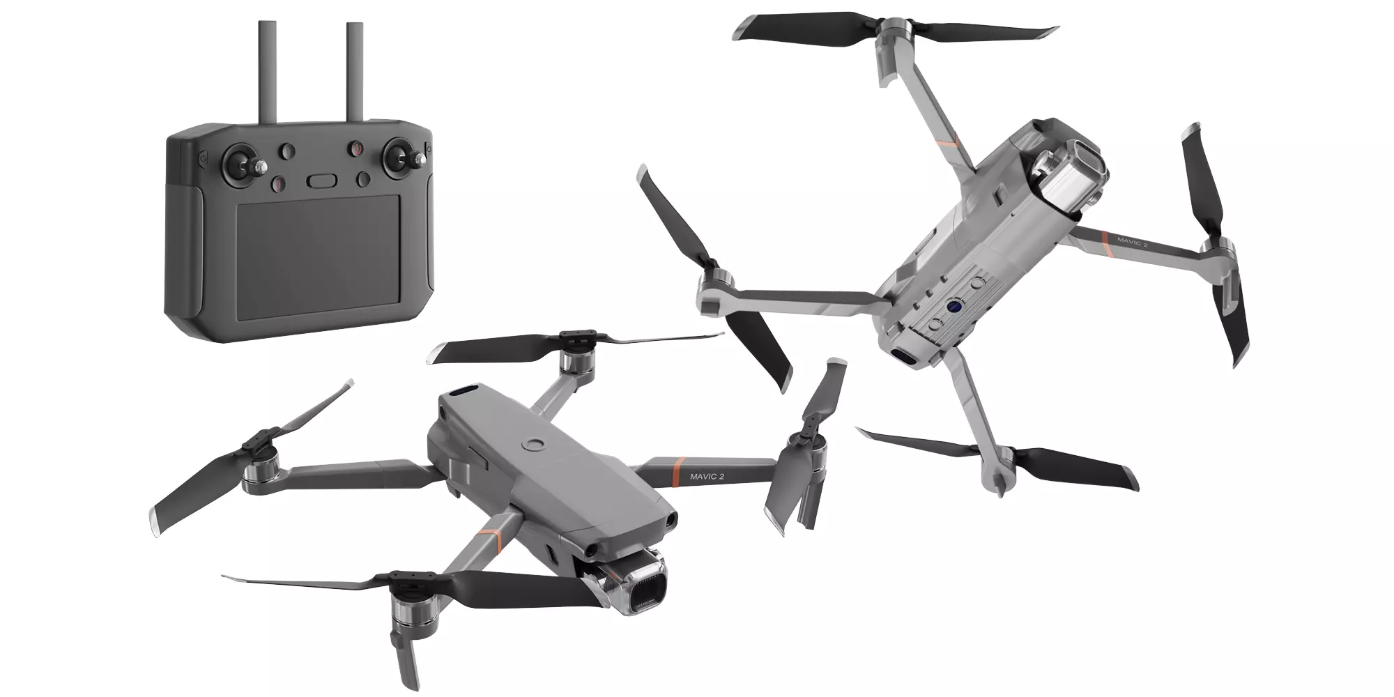 Quadcopter DJI Mavic 2 BLENDER 3D Model Cycles 3D model