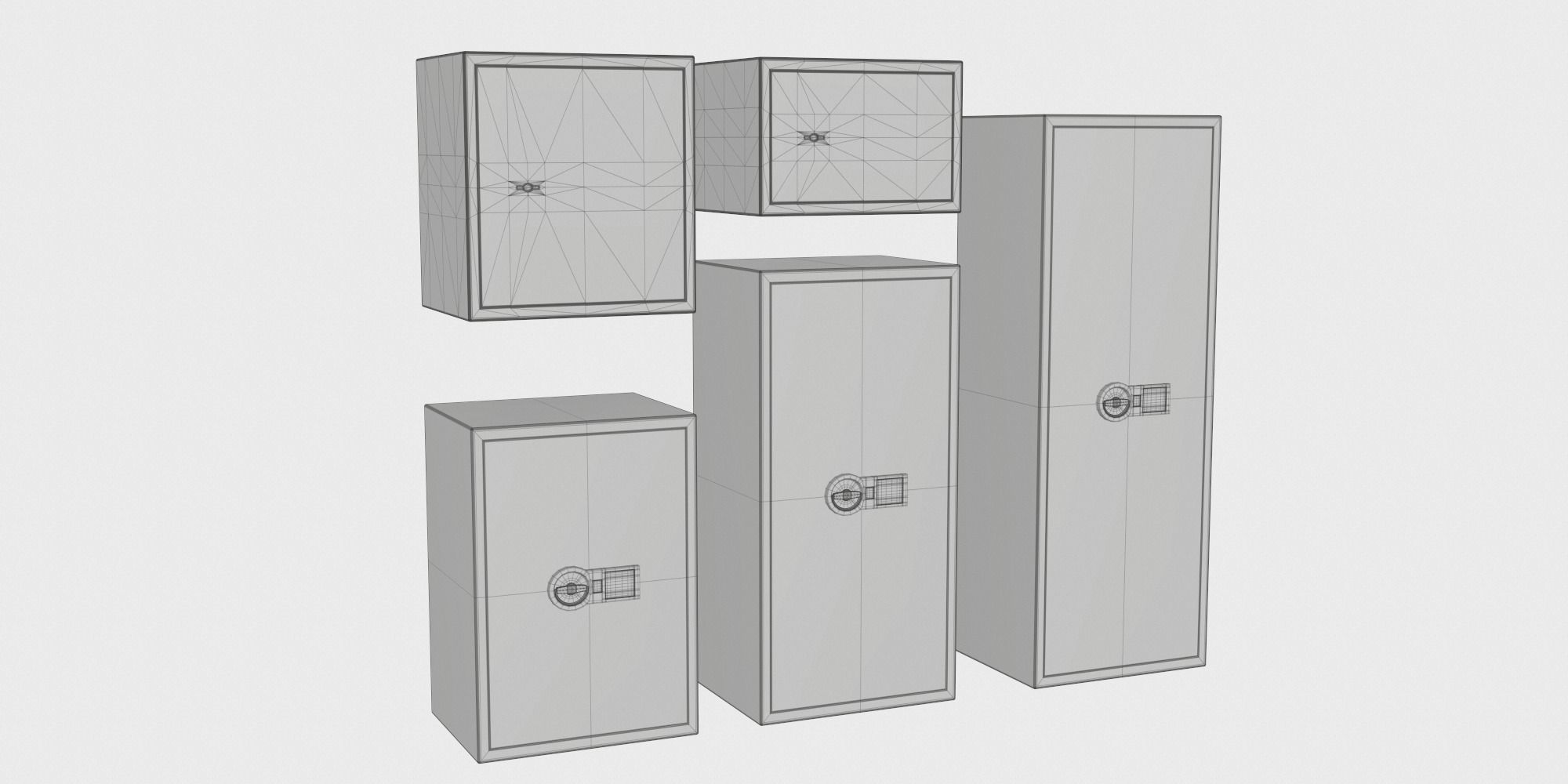 Safe kit BLENDER 3D Model Cycles 3D model_2