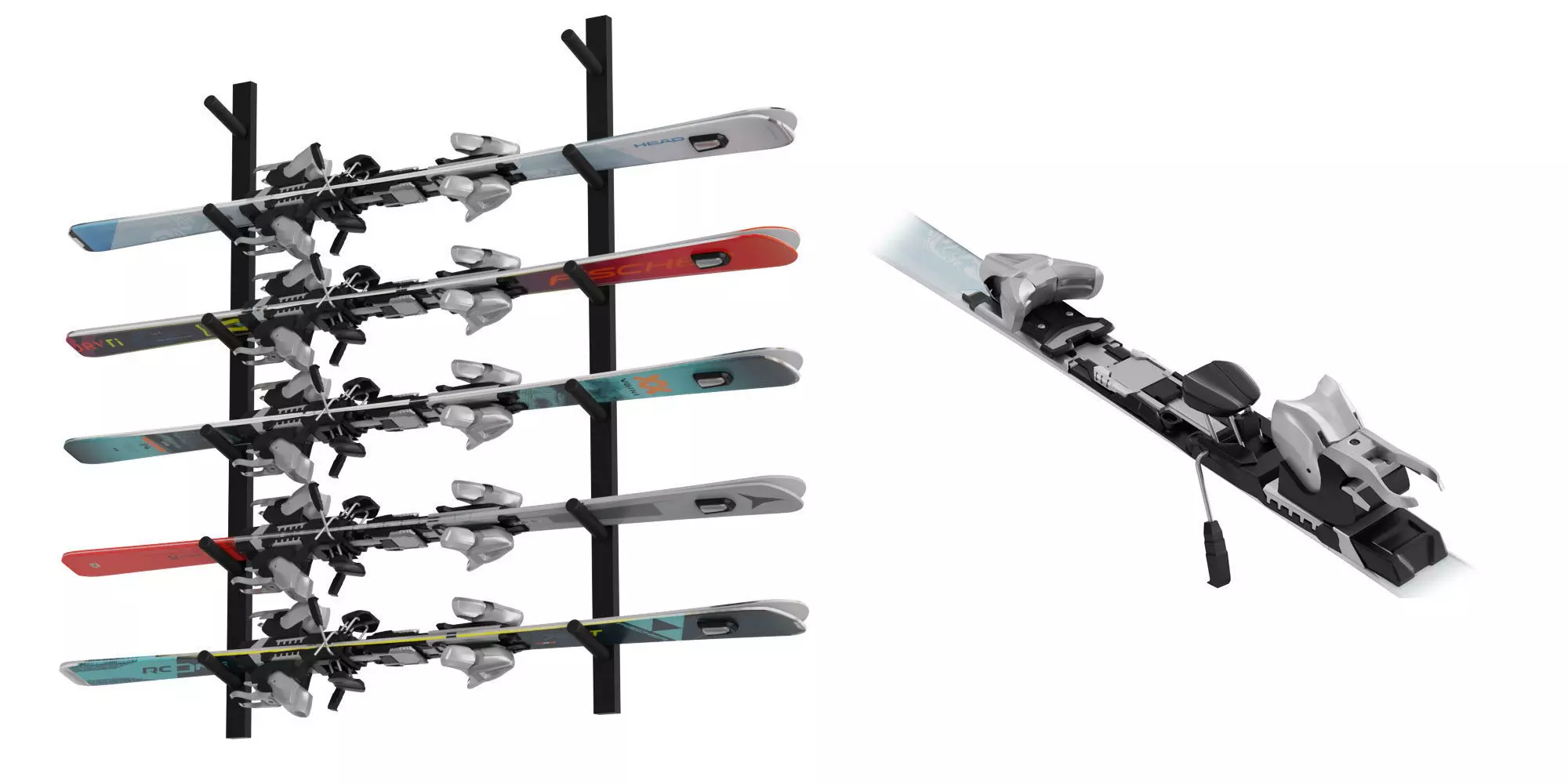 Skis Kit BLENDER 3D Model Cycles 3D model_0