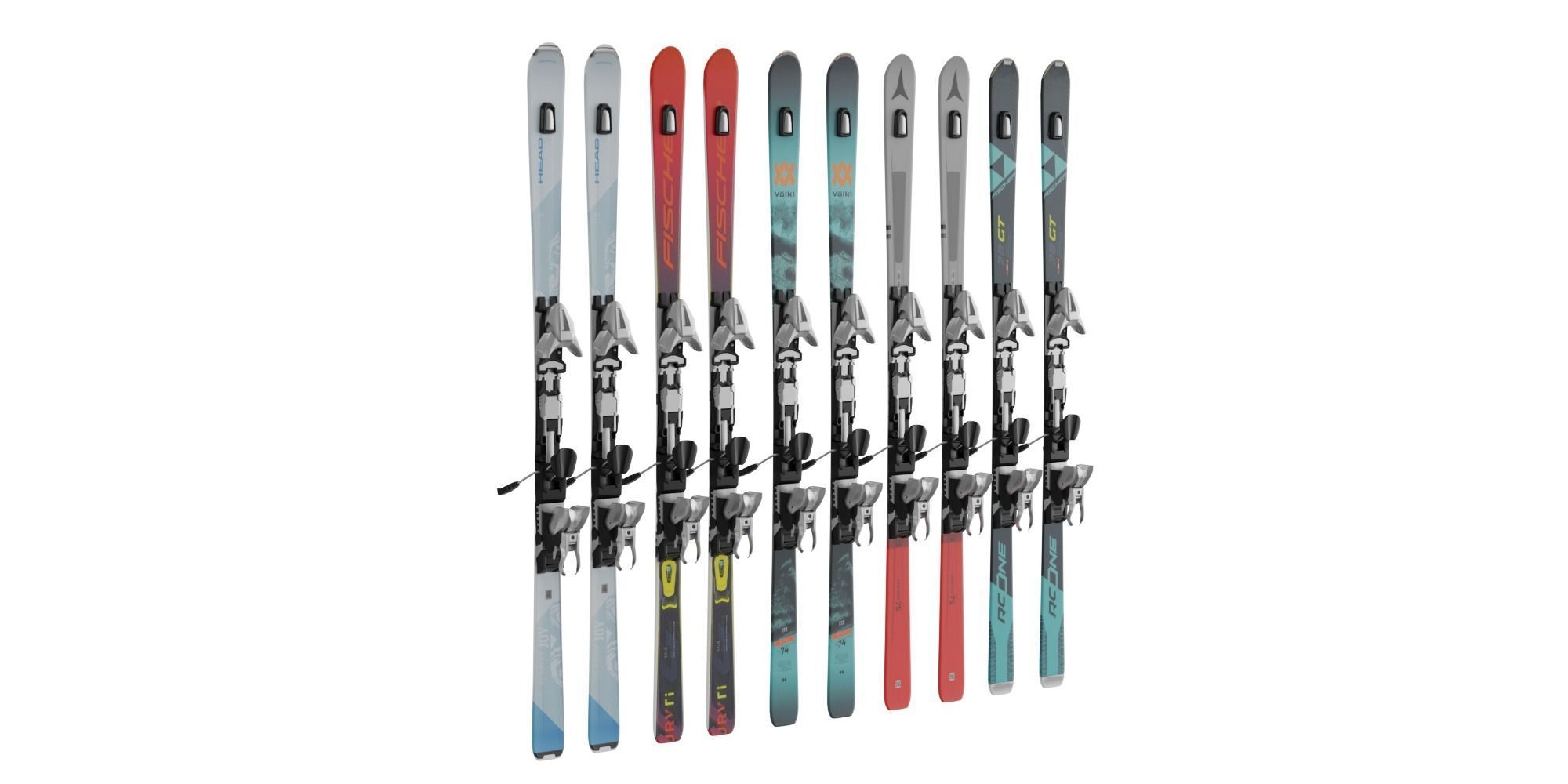 Skis Kit BLENDER 3D Model Cycles 3D model_5